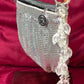 Bolso vintage de metal plateado con píxeles reutilizados de Paco Rabanne: bandolera y bolso de hombro