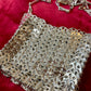 Silver Sparkle Design Mini Metal Bag Style Paco Rabanne