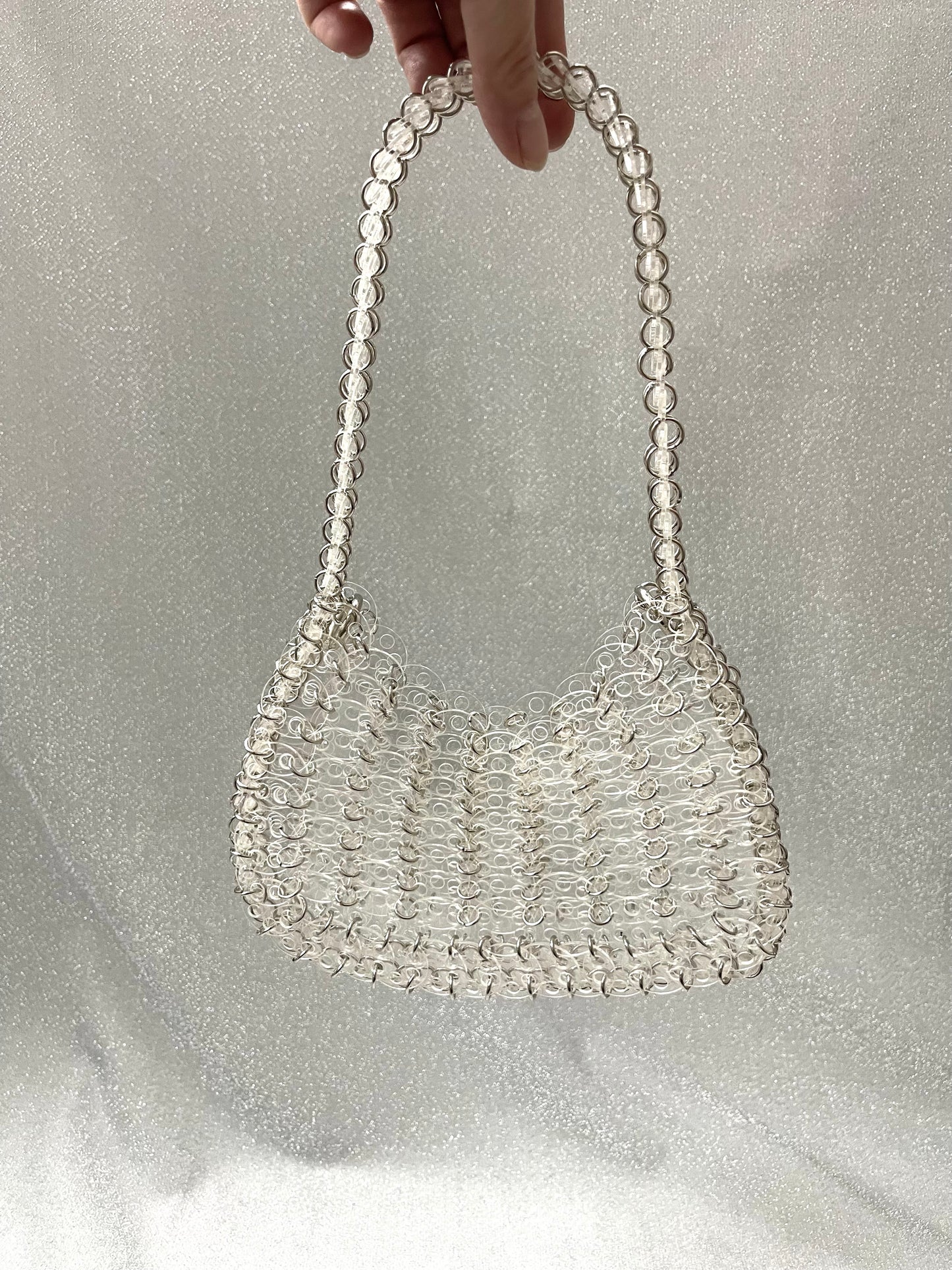 Mini Plexi Sparkle Shoulder Bag Style Paco Rabanne