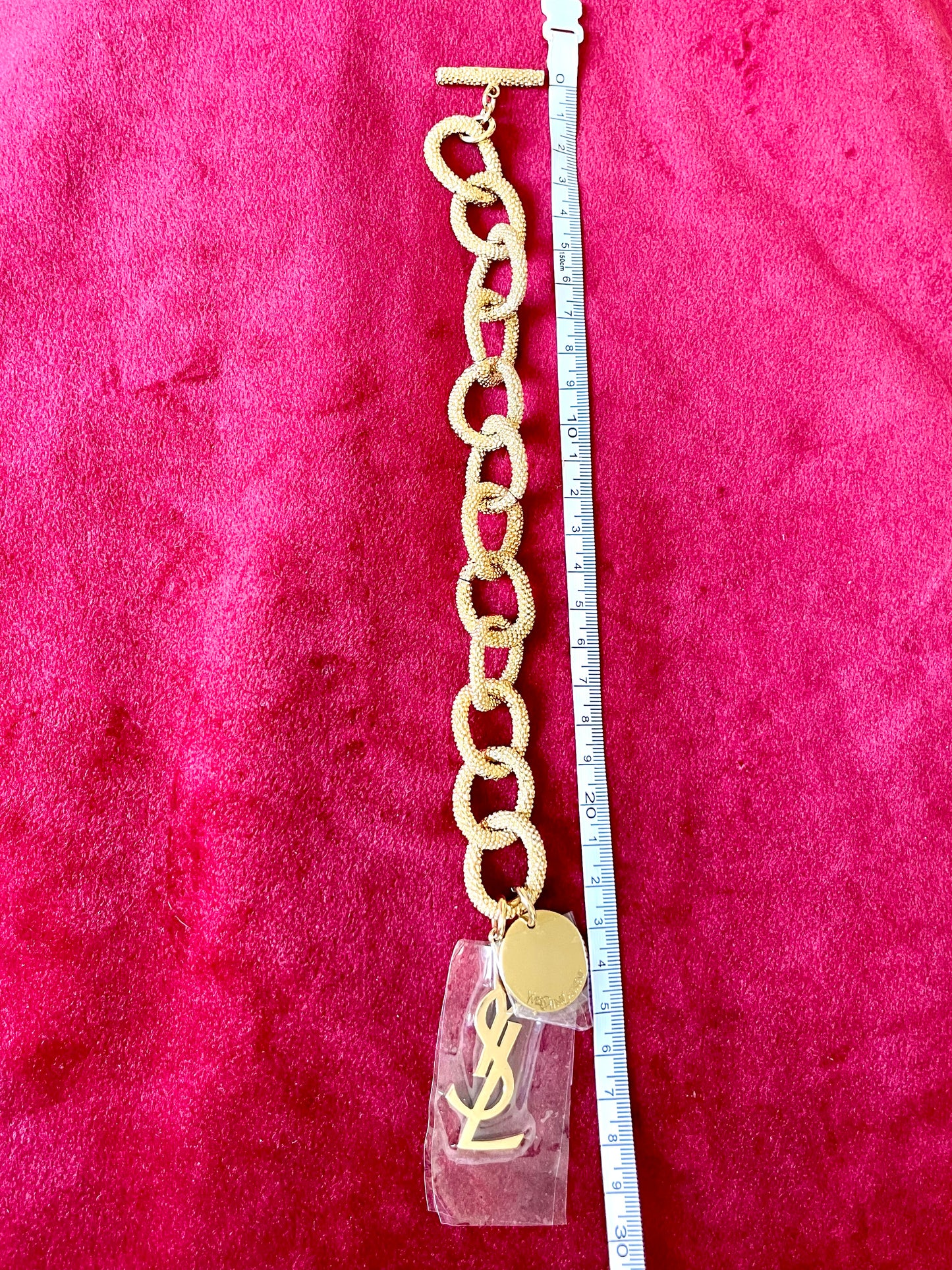 Vintage YSL Charm Chain Bracelet — Brand New Condition