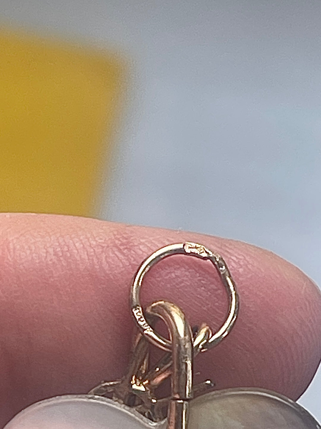 Vintage Yves Saint Laurent Heart Seashell Pendant on Black Leather Necklace