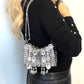 Metal Bag Crystal Charms Phone Holder Style Paco Rabanne ( Style 2 )
