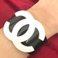 Plastic Chanel Monogram Cuff Bracelet