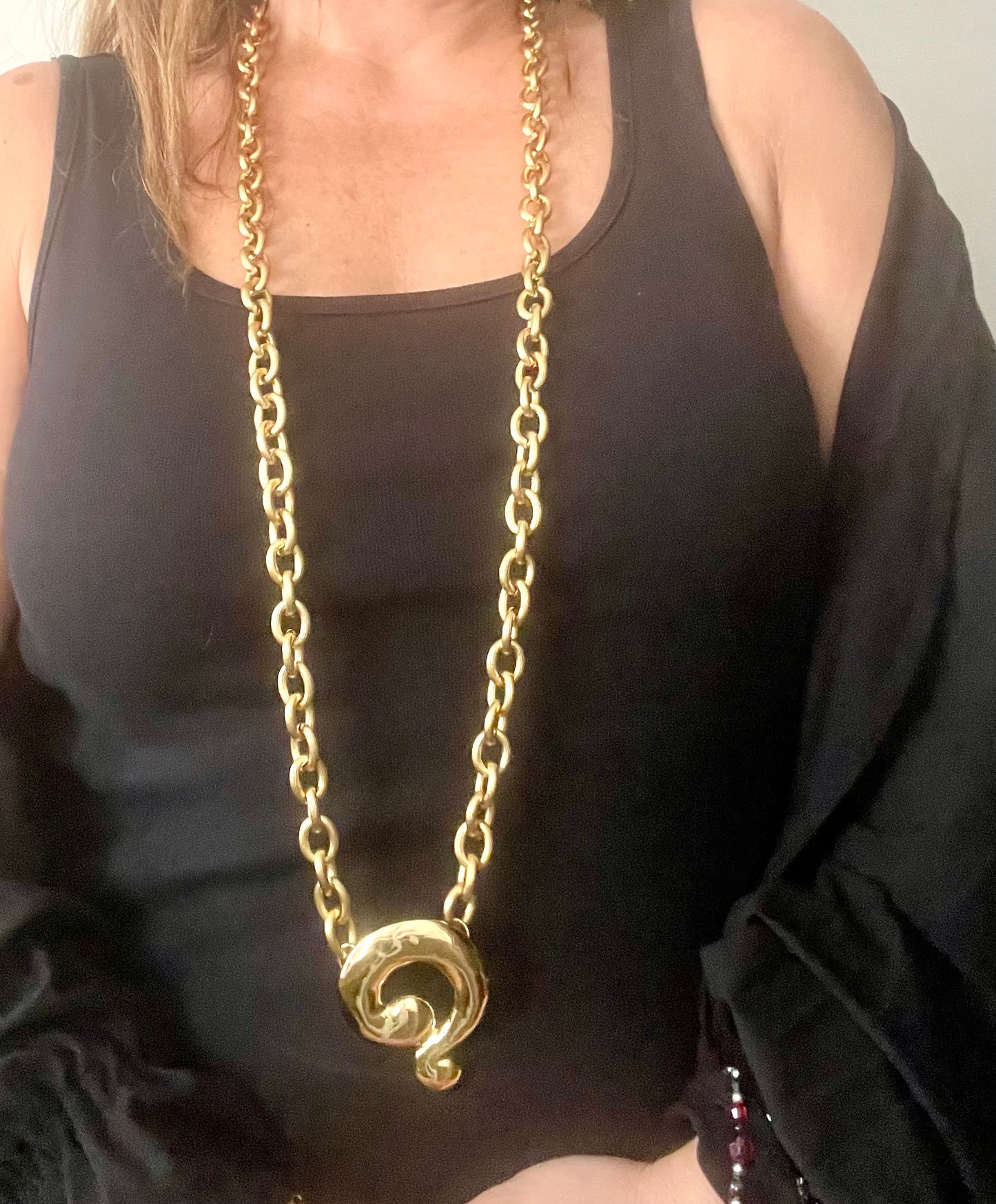 Question Mark Vintage Scarf Holder Pendant Yves Saint Laurent