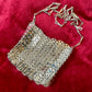 Silver Sparkle Design Mini Metal Bag Style Paco Rabanne