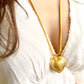 Vintage 80’s Refurbished 18K Gold Long Heart Pendant Dior Necklace