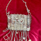 Metal & Dangling Crystal Charms Bag Style Paco Rabanne