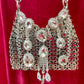Metal Bag Crystal Charms Phone Holder Style Paco Rabanne ( Style 2 )