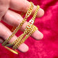 Dior vintage gold plated long necklace CD charms 