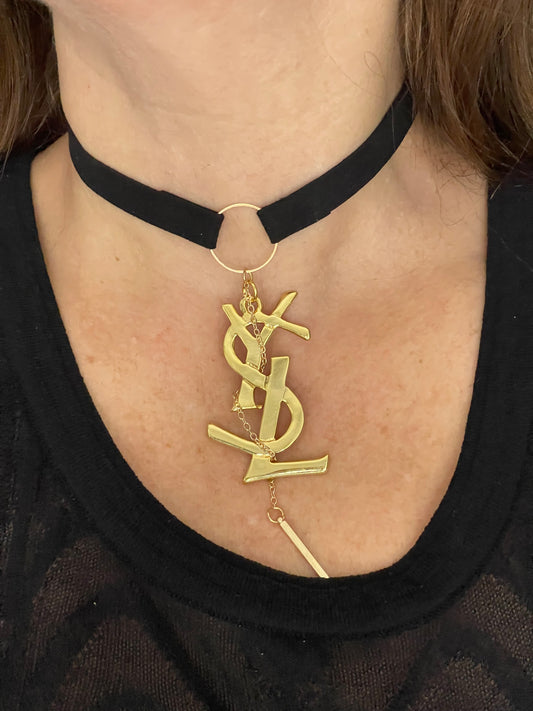 YSL Vintage Refurbished Charm Pendant Necklace