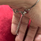 Vintage Dior Silver Tone Heart Lock Charm Authentic Bracelet