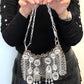 Metal Bag Crystal Charms Phone Holder Style Paco Rabanne ( Style 2 )