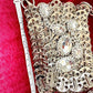 Length Phone holder silver metal Crystal crossbody bag style Paco Rabanne Sparkle 1969 using a measuring tape 