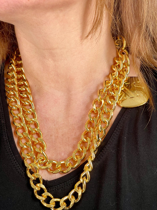 Paco Rabanne vintage Black XS chain refurbished 18KG rare piece worn on model 