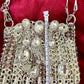 Metal Bag Crystal Charms Phone Holder Style Paco Rabanne ( Style 2 )