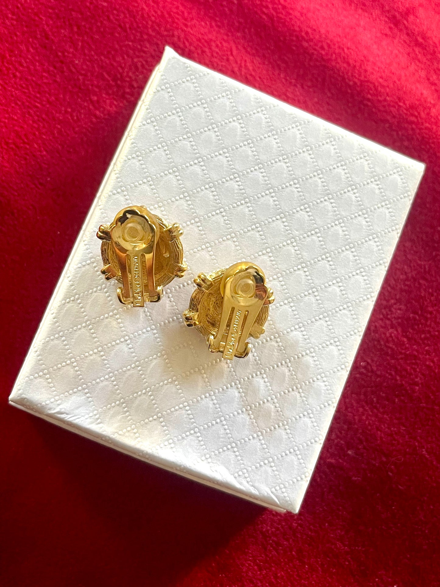 Christian Dior Vintage Button Earrings