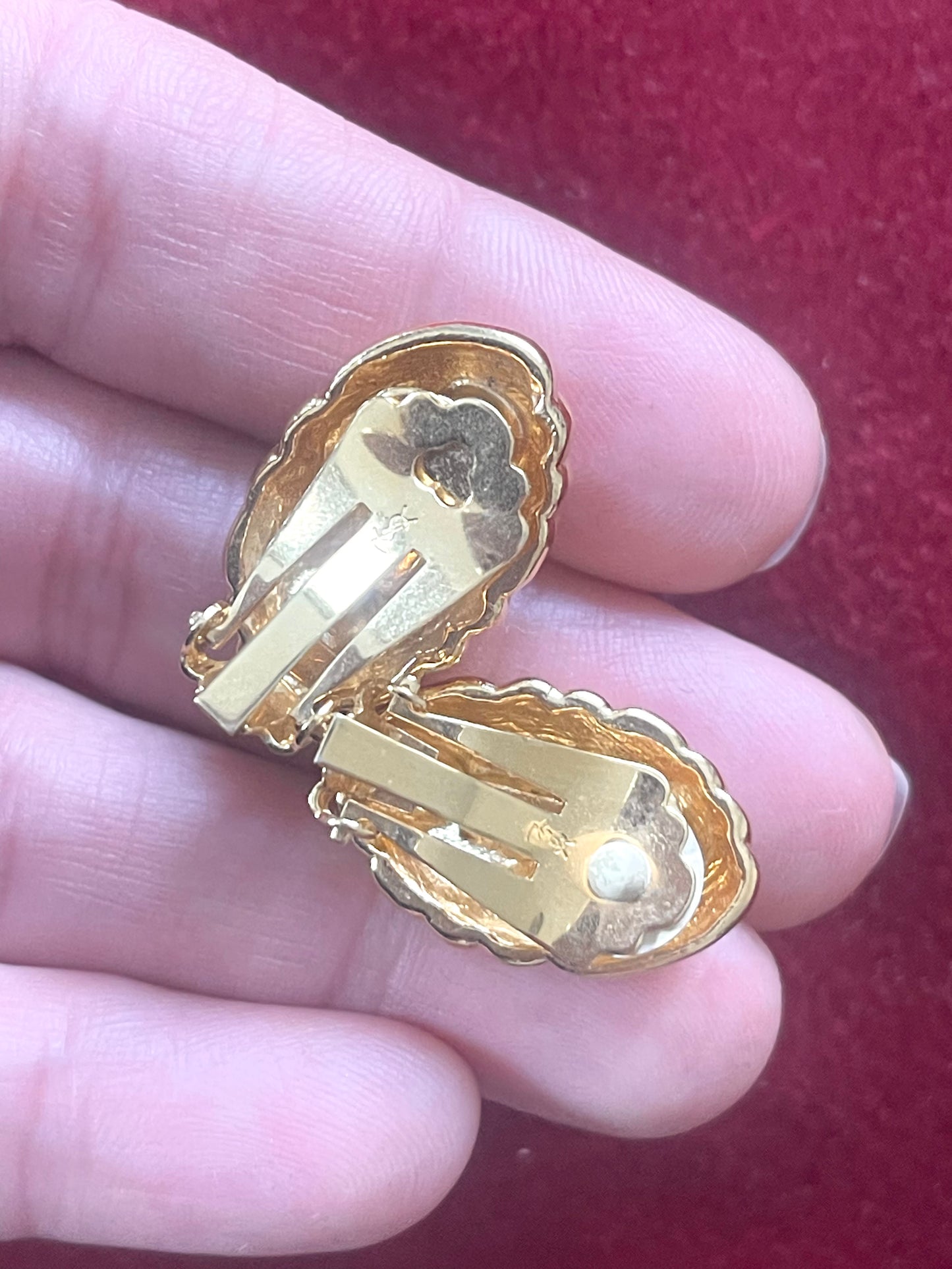 Yves Saint Laurent 70s 80s Clip-On Earrings