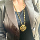 Collier pendentif croix rare vintage Yves Saint Laurent