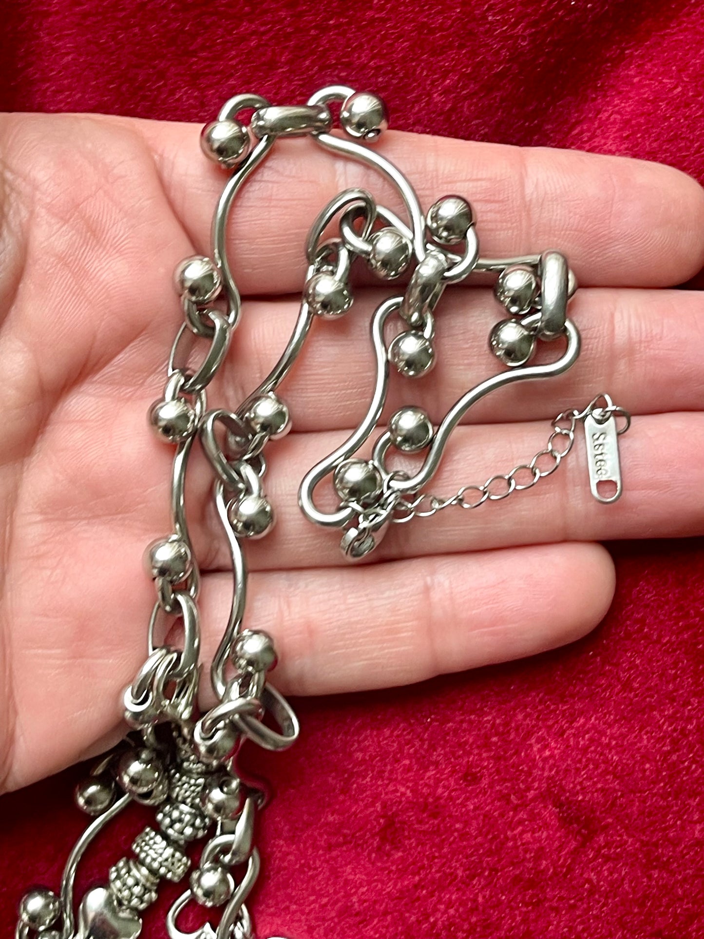 Collar con colgante convertible reciclado con dije para teléfono Dior auténtico