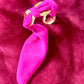 Vintage Dior Pink Silk Scarf & Gold Stainless Steel Bracelet – Customizable Set