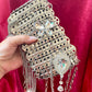Metal & Dangling Crystal Charms Bag Style Paco Rabanne