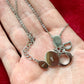 Short Vintage Dior Gourmet Necklace with Grey Enameled Letters
