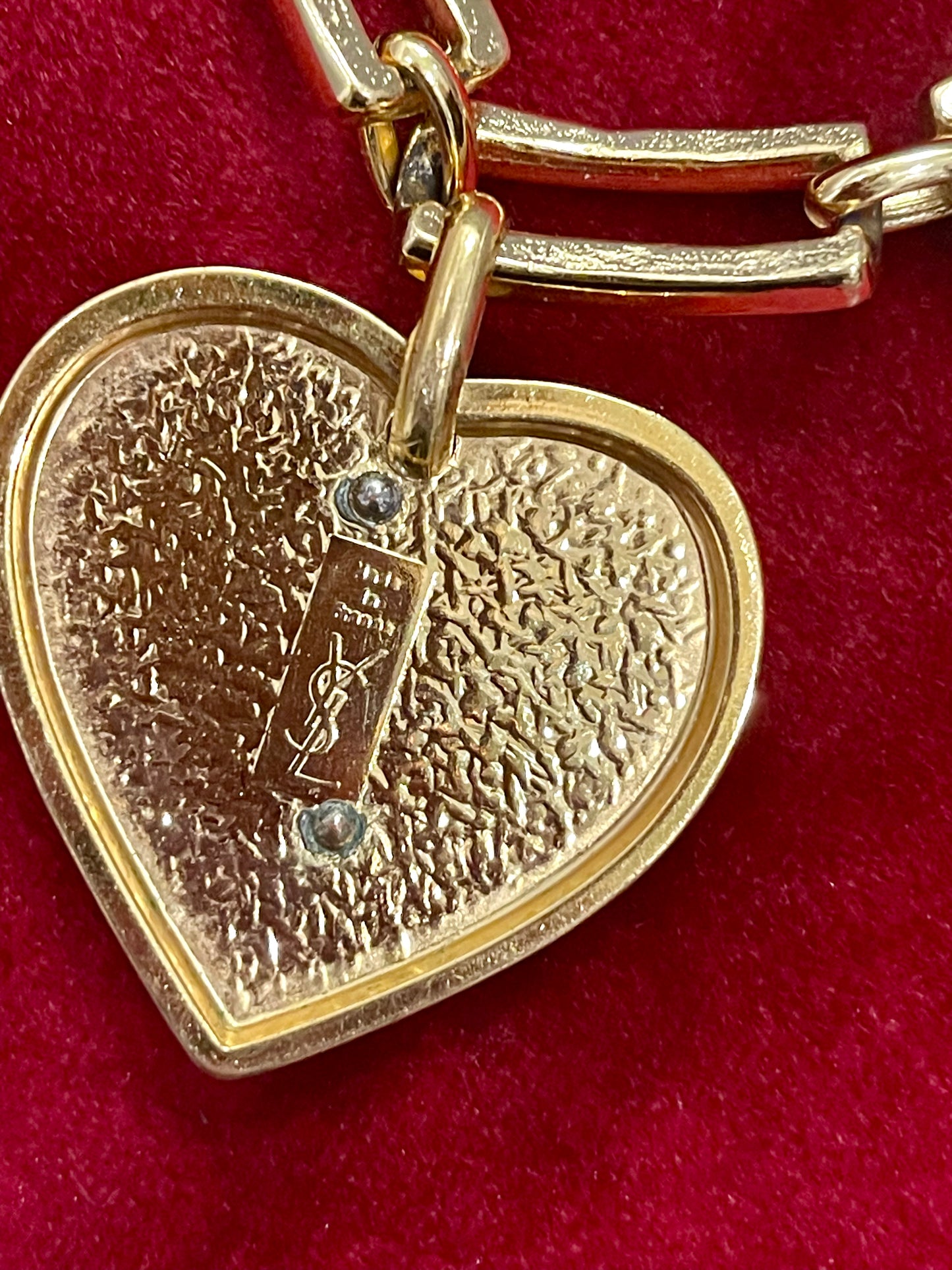 Vintage Yves Saint Laurent Authentic Heart Pendant Orena Necklace