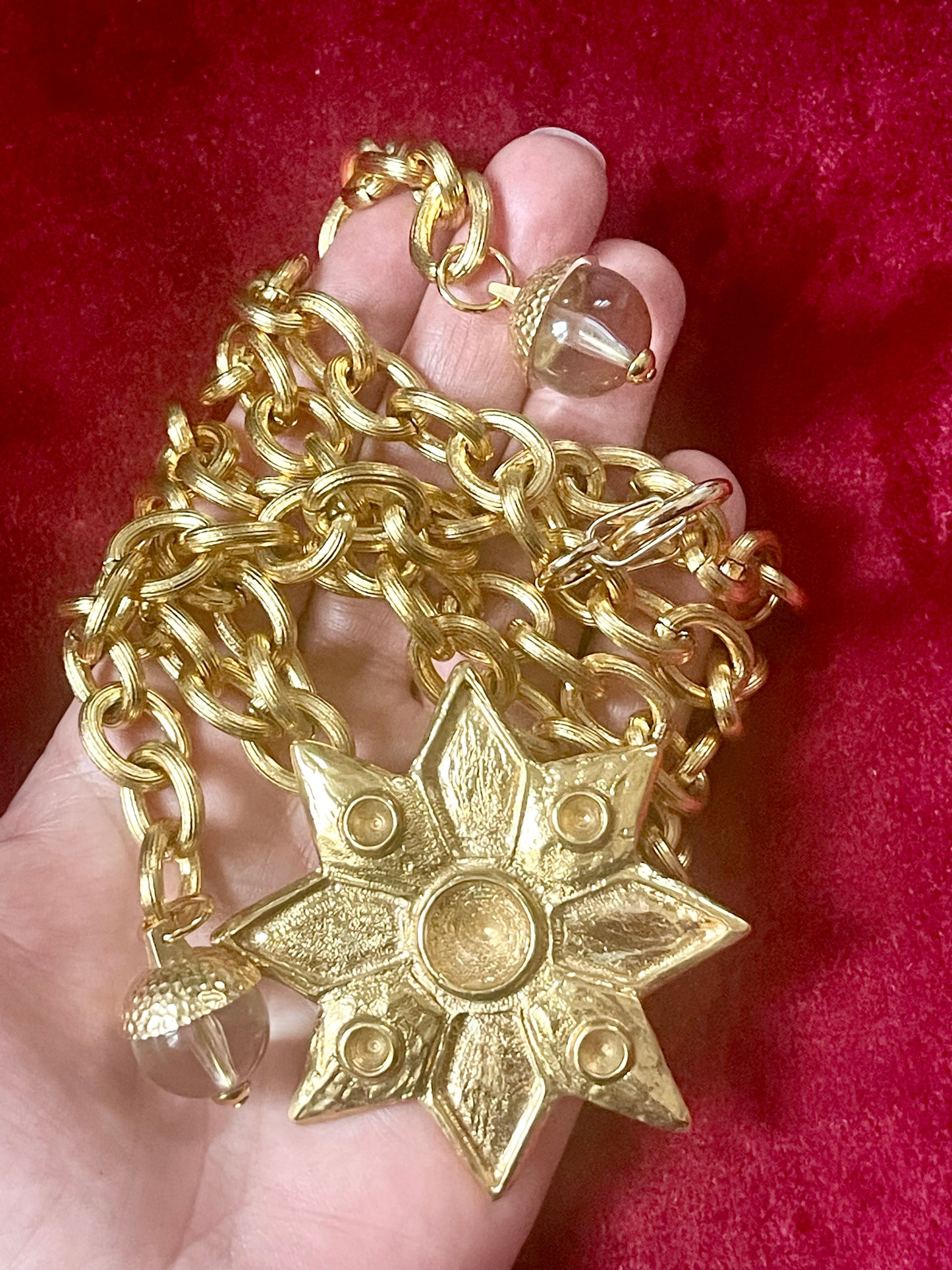 Collier pendentif étoile rare vintage Yves Saint Laurent