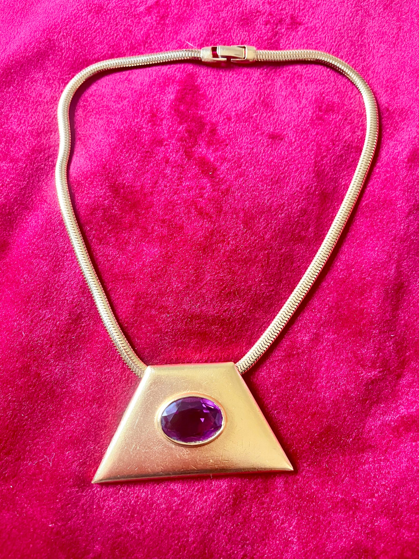 Collier géométrique vintage Yves Saint Laurent des années 70