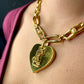 Vintage Yves Saint Laurent Authentic Heart Pendant Orena Necklace
