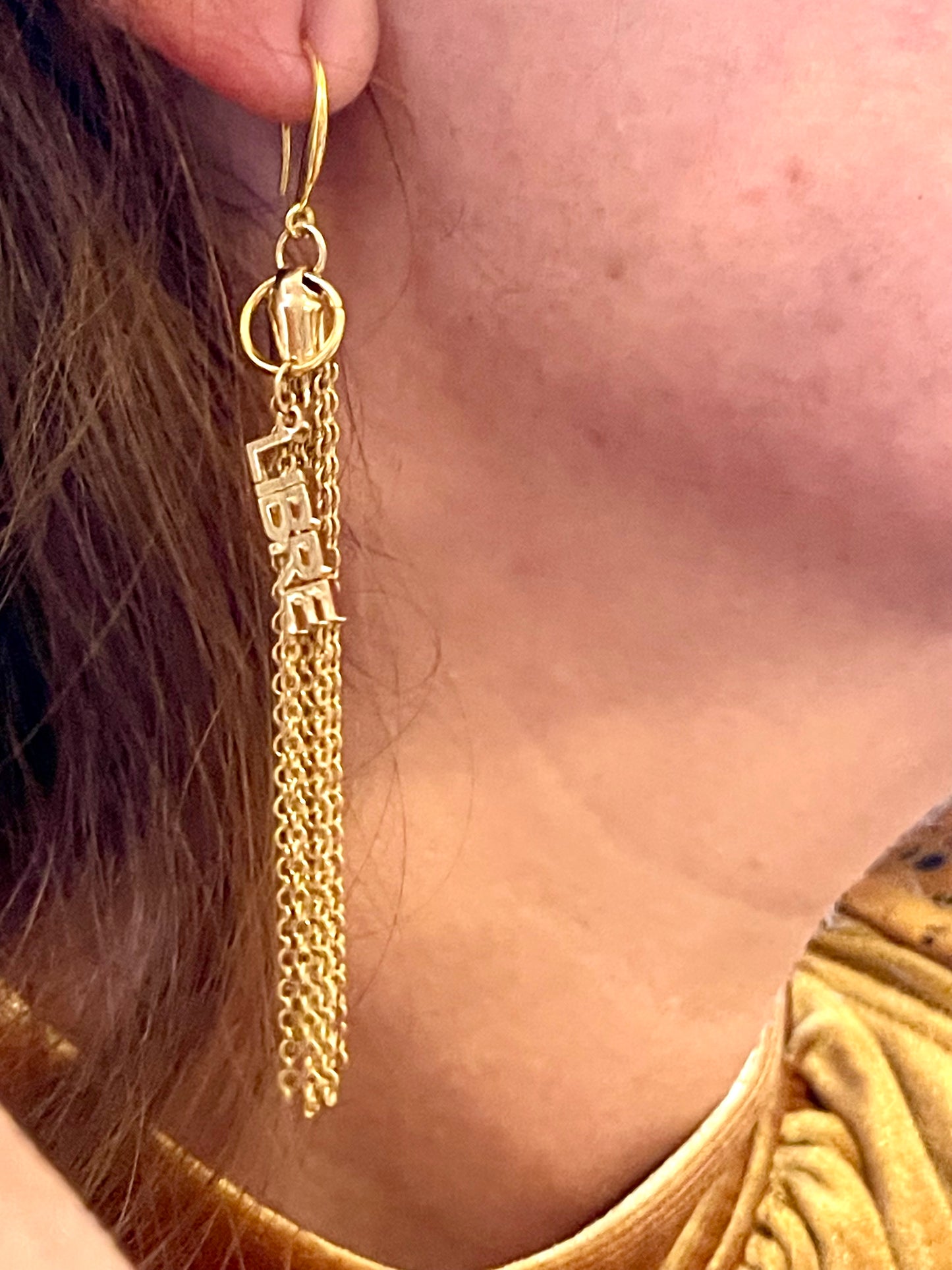 Pendientes colgantes vintage de Yves Saint Laurent reutilizados