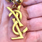 YSL Gold Vintage Charm Pendant Necklace