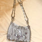 Charms Paco Rabanne argentés Sparkle Design Mini sac en métal Style Paco Rabanne