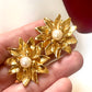 Vintage Yves Saint Laurent Floral pearl Earrings