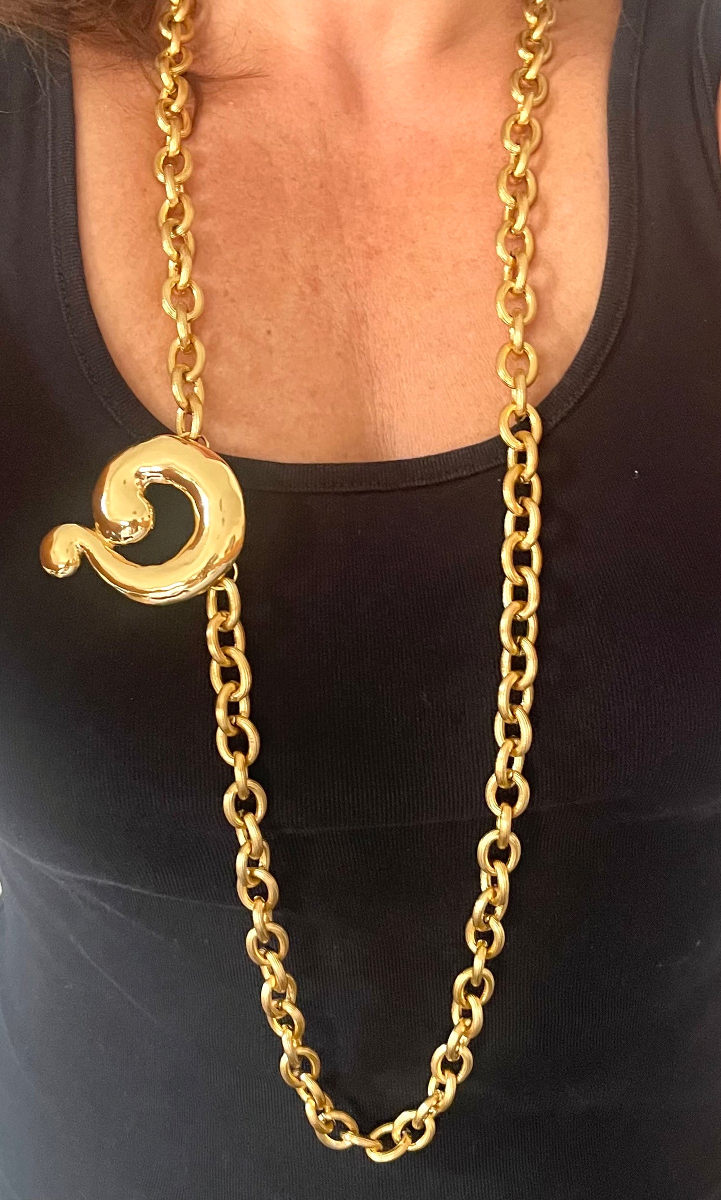 Question Mark Vintage Scarf Holder Pendant Yves Saint Laurent