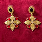 Boucles d'oreilles pique rouge style Christian Lacroix Yves Saint Laurent Vintage