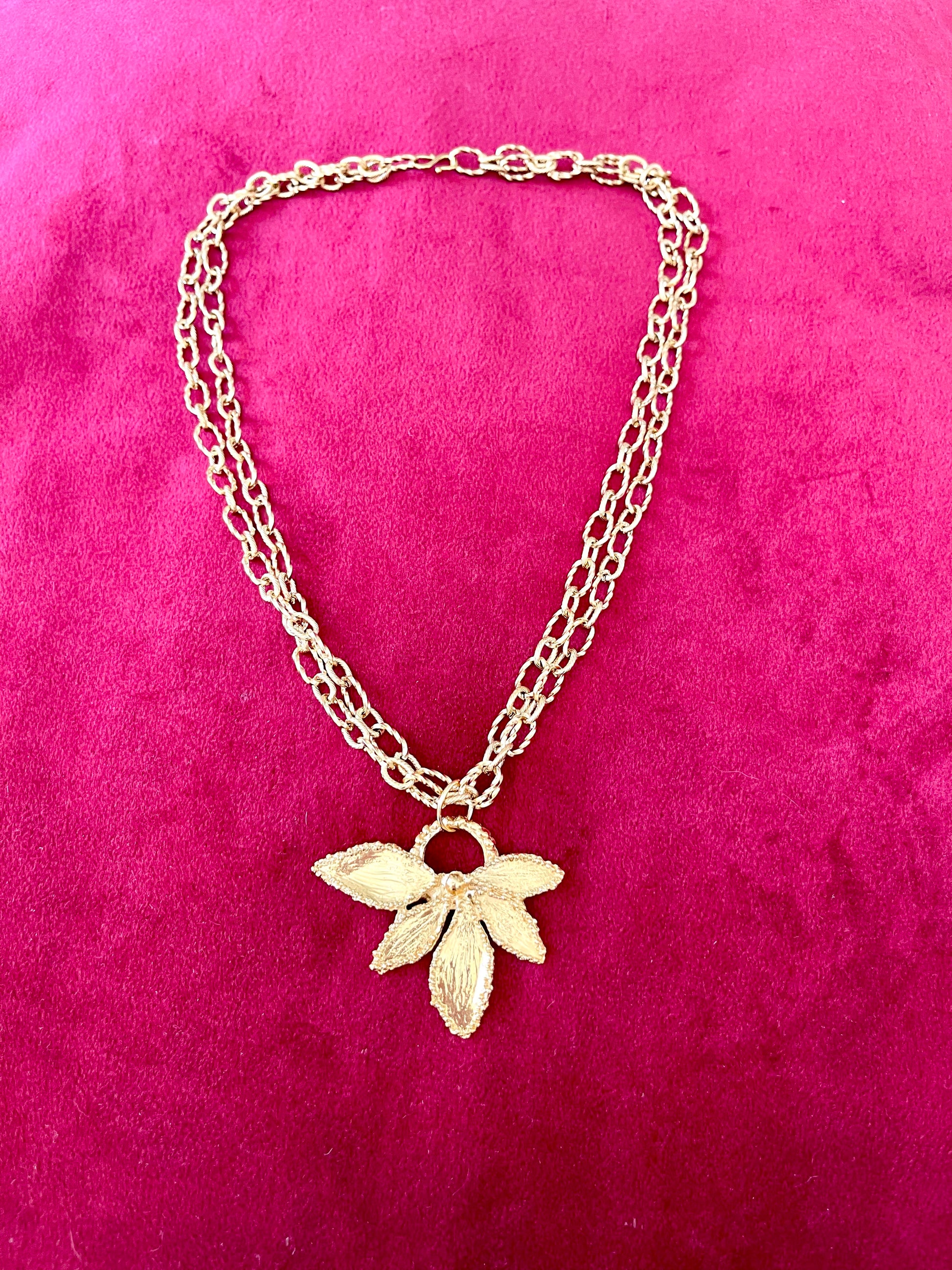 Yves Saint Laurent 80’s authentic statement pendant, collectible designer jewelry long chain necklace 