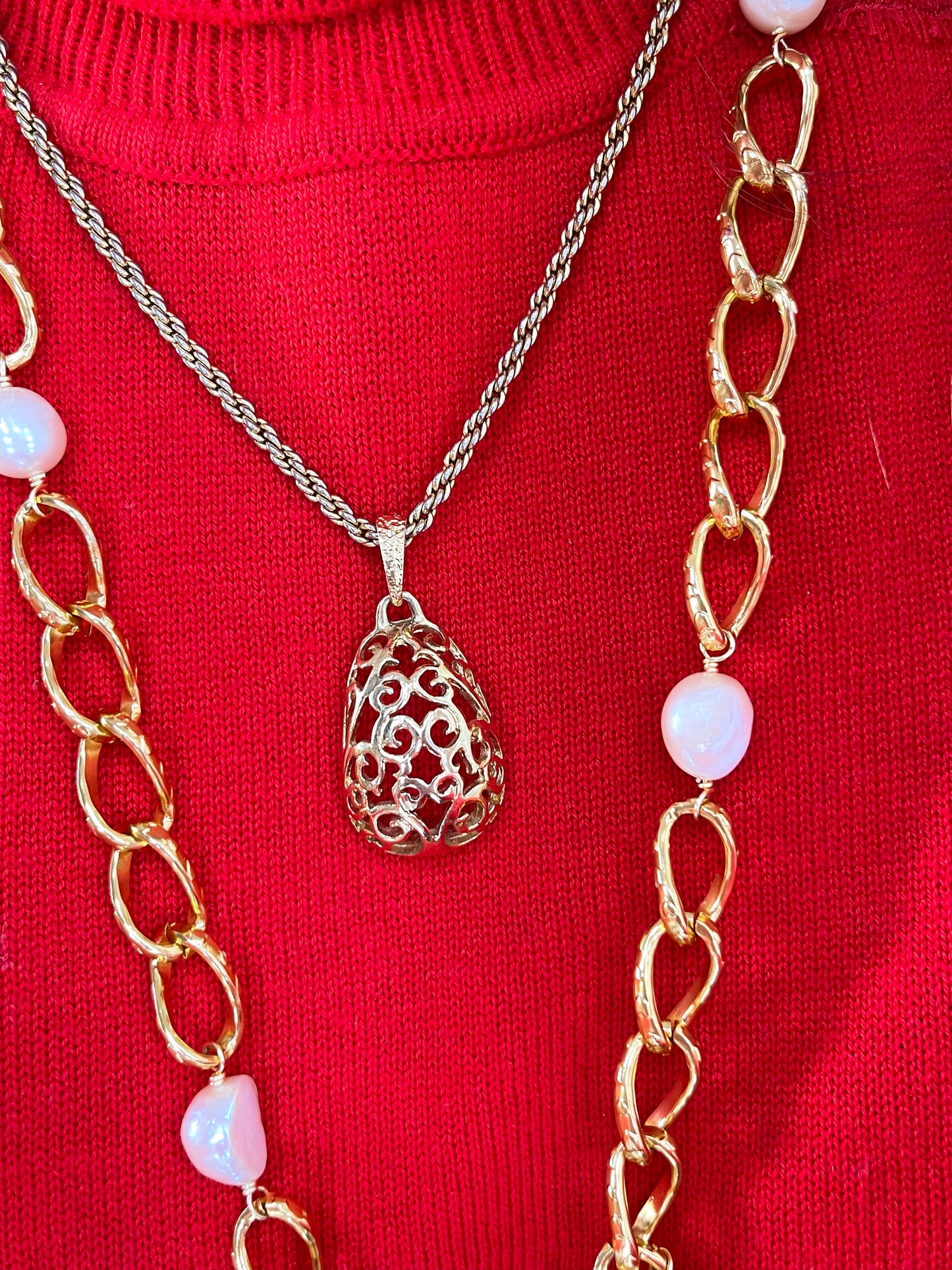 Authentic Vintage Yves Saint Laurent Arabesque Design Necklace