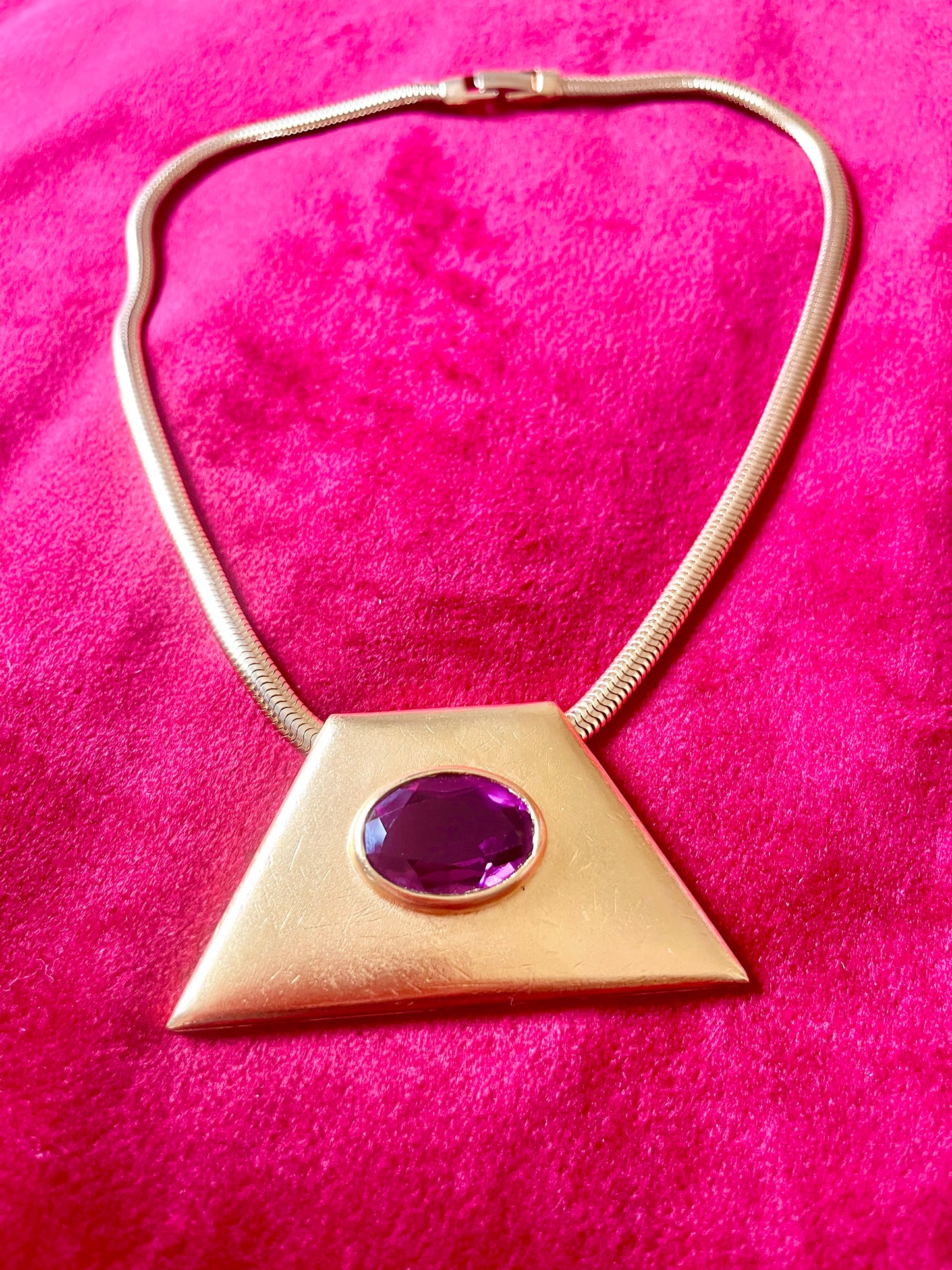 Collier géométrique vintage Yves Saint Laurent des années 70