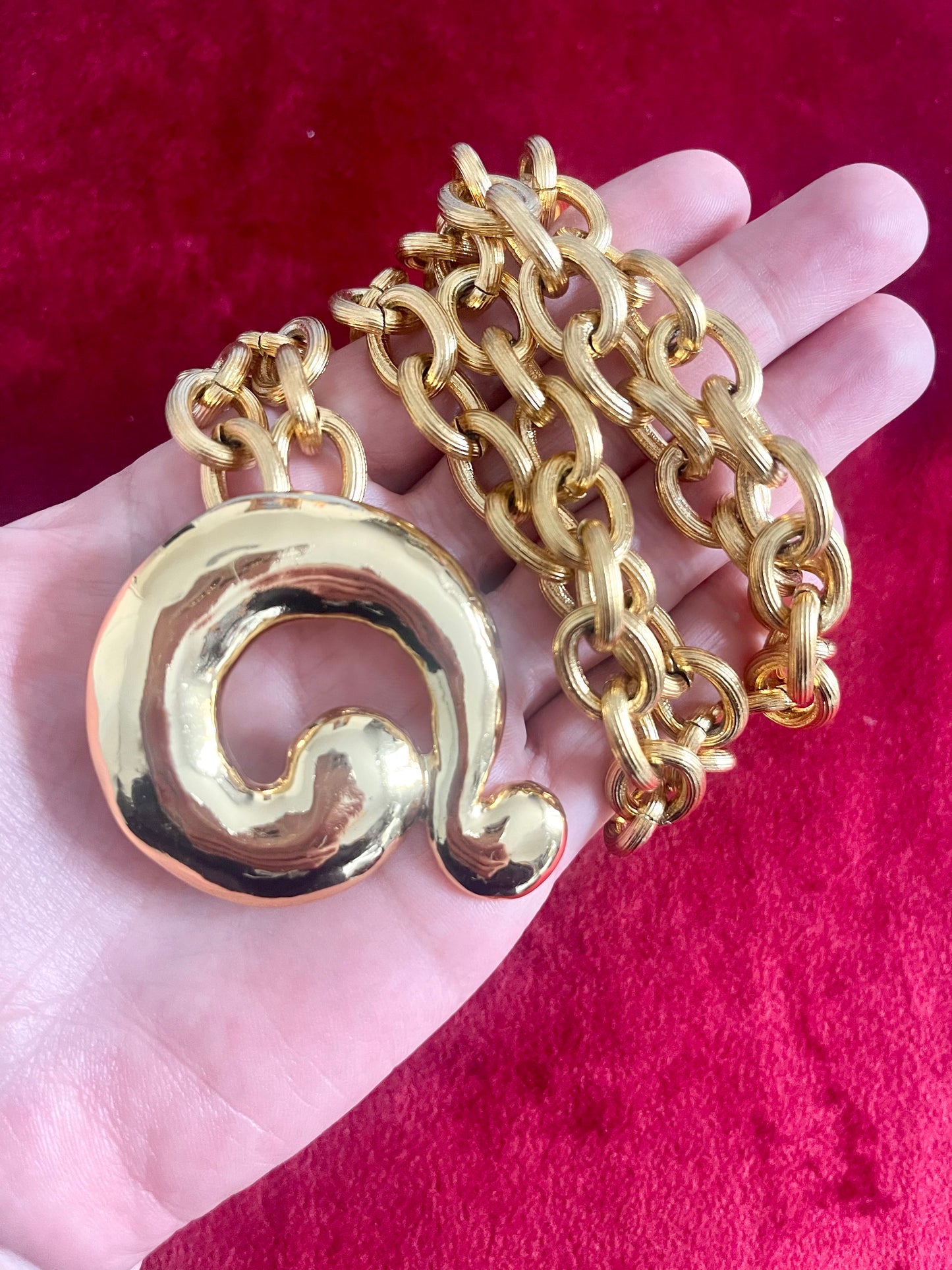 Question Mark Vintage Scarf Holder Pendant Yves Saint Laurent