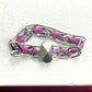 Vintage Dior gourmet chain bracelet with purple ribbon detail