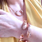 Set Rose Gold Paco Rabanne Bracelets & Pendant Necklace