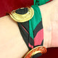 Christian Dior Vintage Scarf Gold Bracelet