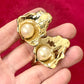 Vintage Yves Saint Laurent Calla Lily Pearl Earrings