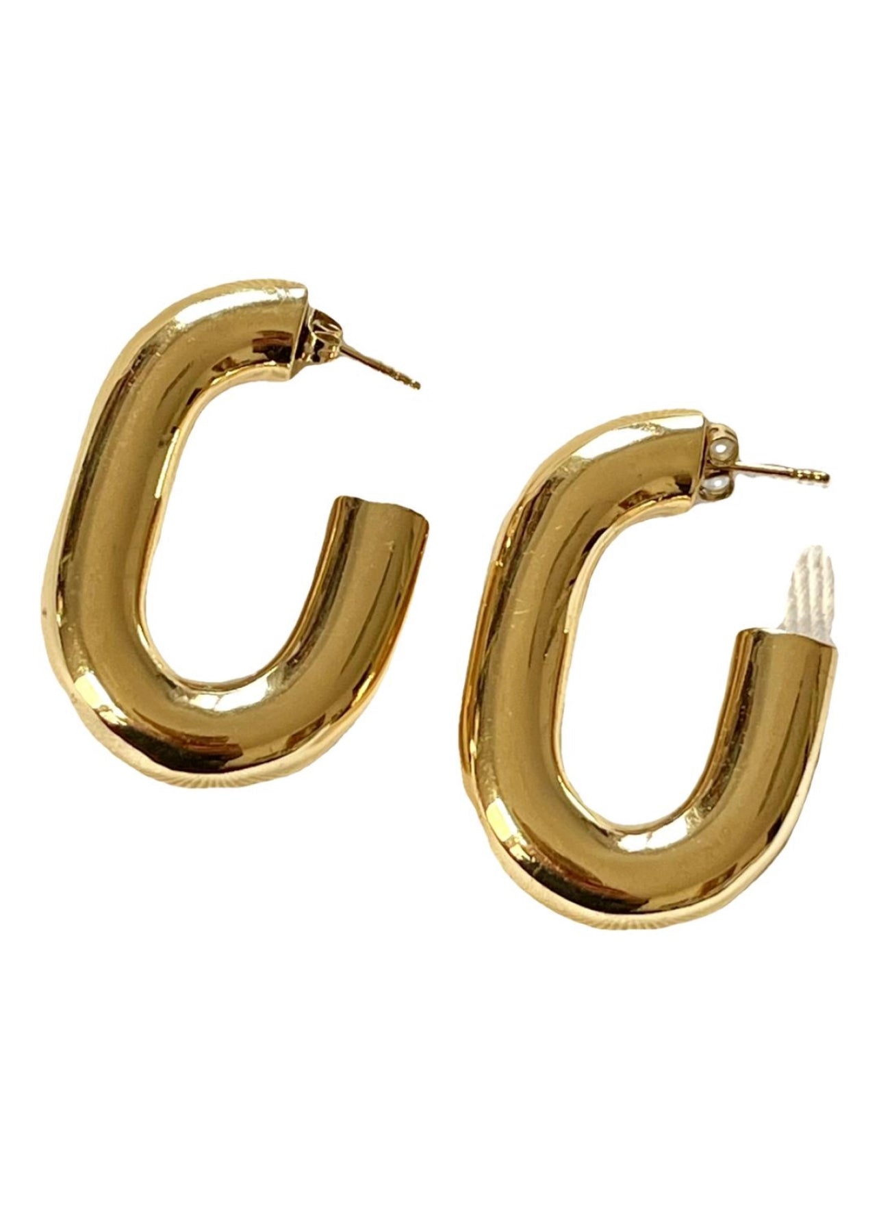 Boucles d'oreilles à maillons XL en or Paco Rabanne