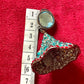 Rare Yves Saint Laurent Dome shape earrings showing the measurements of 6 cm 