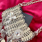 Metal & Dangling Crystal Charms Bag Style Paco Rabanne