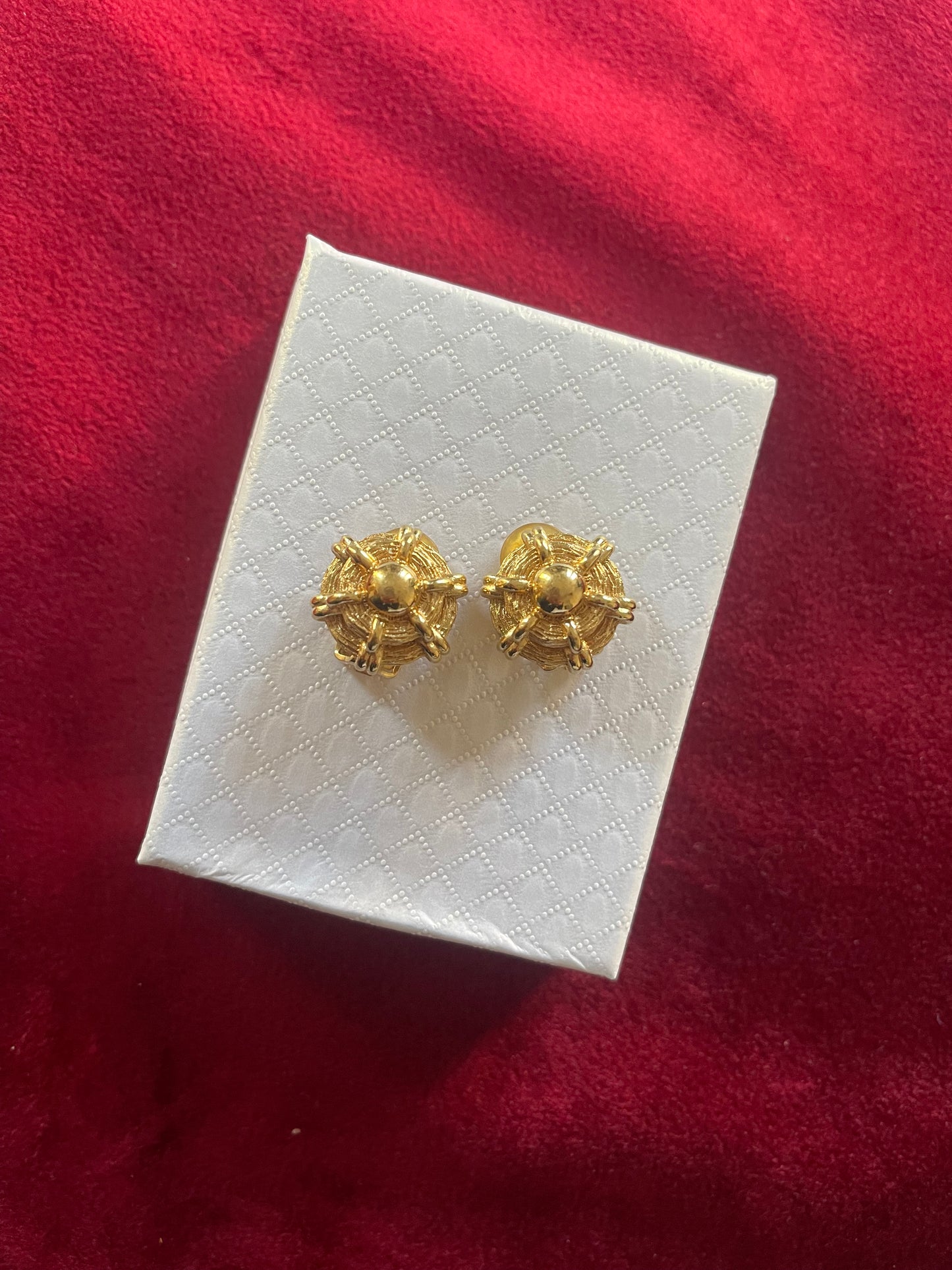 Christian Dior Vintage Button Earrings
