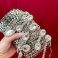 Metal Bag Crystal Charms Phone Holder Style Paco Rabanne ( Style 2 )