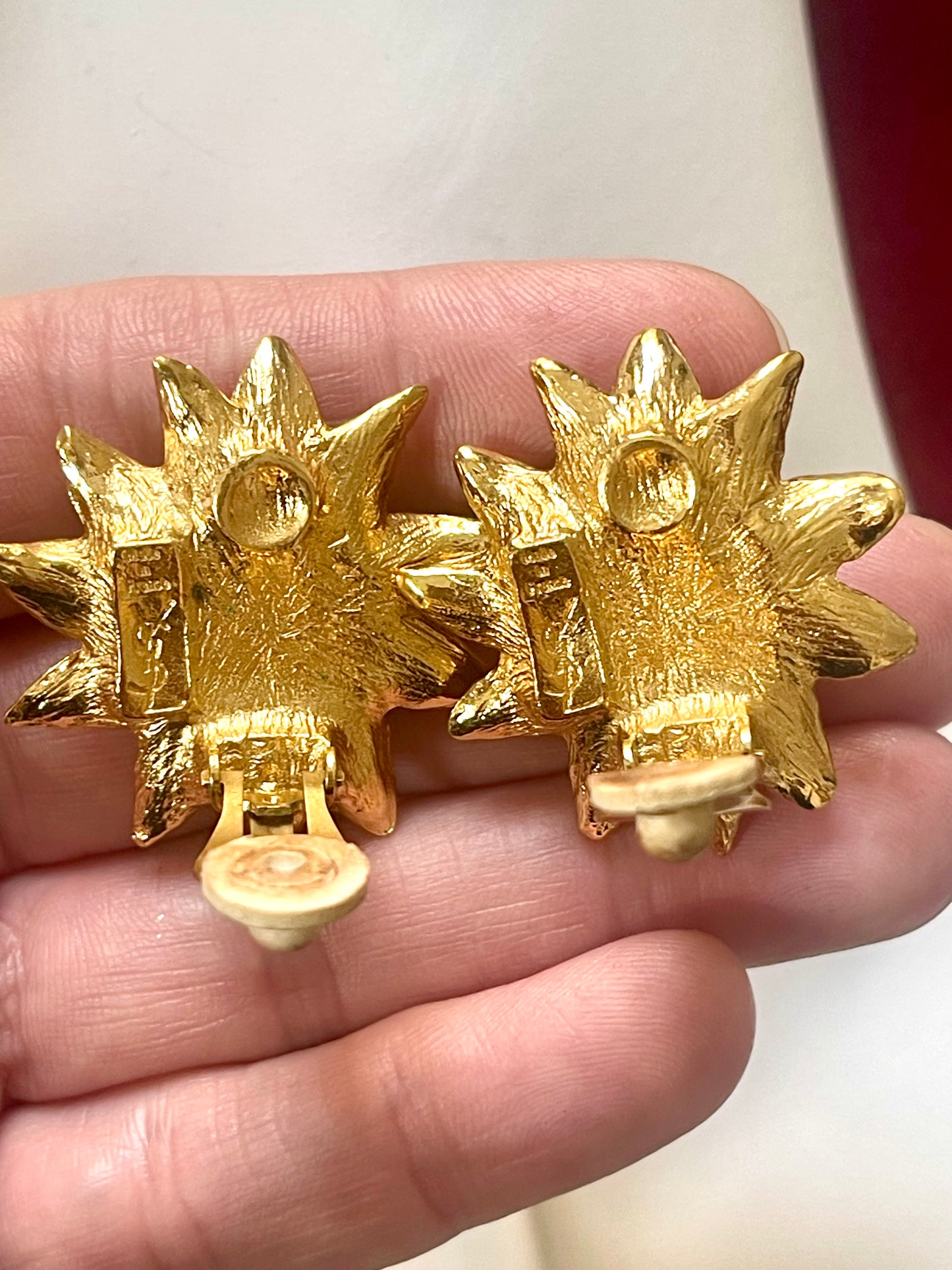 Vintage Yves Saint Laurent Floral pearl Earrings